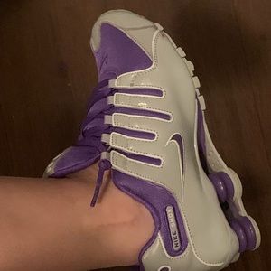 Purple Nike shoes